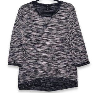 H&M Marled Relaxed 3/4 Sleeve Sweater, Size M